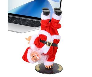 Dancing Statue - Rotating Decoration Upside Down Seasonal Decoration | Singing Santa Statue Christmas Electric Toy Funny Santa Figure P