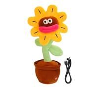 Dancing Sunflower - Singing Plush Toy for Interactive Fun | Glowing Musical Companion with Voice Repeat, Colorful LED Lights & Soft Fabric Build for Birthday Parties, Holiday, Family Entertainme