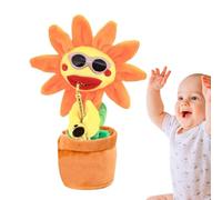 Dancing Sunflower Toy Glowing Talking Repeating Recording Saxophone Soft