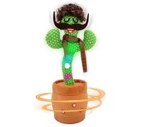 Dancing Talking Cactus Toy for Baby, Singing Cactus with 120 Song+Dancing+Recording+LED, Recording Repeats What You Say Mimicking Toy 0-6 6-12 Months+ Babies 1 2 3 Year Old Boys Girls Toddlers