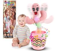 Dancing Talking Cactus Toys, 120 English Songs for Babys Kids (No Inappropriate Words), Mimicking Recording Cactus Toys for 0-6 6-12 Months Babies 1 2 3 Year Old Boys Girls Interactive Gift