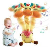 Dancing Talking Giraffe Toy - Interactive Musical Plush, Lights, & Repeat Speech for Age 1-3 Years Old, Educational Birthday Gift