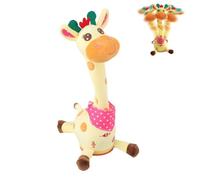 Dancing Talking Giraffe Toy - Musical Light Up Stuffed Animal for Toddlers 1-3 Years, Repeats What You Say, Plush Interactive Baby Toy with LED Lights (1pcs)