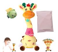 Dancing Talking Giraffe Toy, Plush Interactive Baby Toy That Repeats What You Say, Glowing Musical Giraffe with Volume Control, 120 Songs, Gifts for Children Over 3 Months Old (1pc)