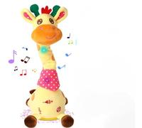 Dancing Talking Giraffe Toy, Stuffed Animal Baby Toy Repeating What You Say, Glowing Musical Electronic Giraffe Gifts for Toddlers 1-3 Years Old