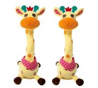 Dancing Talking Giraffe Toy, Volume Control Singing Dancing Giraffe Toy, Volume Control Function, for Developing Speech Encourages Interaction (2Pcs)