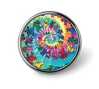 Dancing Thanksgiving Bear Badge,Comfort Light in Weight Round Emblem Cute Funny Decor Brooch Smooth Does Not Fade Badges for Hats Jackets Coat Shirt