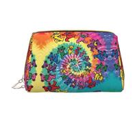Dancing Thanksgiving Bear Leather Hand-Held Zipper Makeup Bag Storage Bag Portable Lipstick Pouch Toiletry Bag