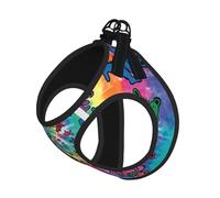 Dancing Thanksgiving Bear Print Dog Harness and Leash Set,Breathable Adjustable Escape Proof Vest for Dogs, Cats