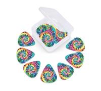 Dancing thanksgiving bear print Guitar Picks 12 Pack, Mixed (0.46-0.96mm) with Storage Case for Guitar,ukulele