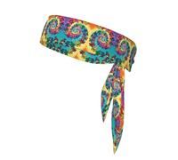 Dancing thanksgiving bear Print Sports Head Tie Bandanas â€“ Comfortable Athletic Sweatbands for Running, Yoga, Cycling, and More