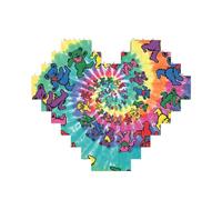 Dancing thanksgiving bear Printed Jigsaw Puzzle 10.8x12.8 CM, Heart-Shaped Puzzle Challenging Game for Adults, Fun Decorative Wall Decor