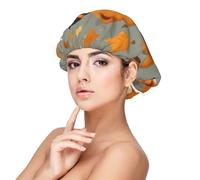 Dancing Thanksgiving Bears Print Sleeping caps for Women to Protect Hair, Comfortable Nightcap for Curly and Long Hair Black, Black, One size