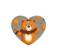 Dancing Thanksgiving Bears Printing 10 Pcs Car Air Freshener Fragrant Sheets,Car Hanging Accessories With Strings For Decor