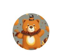 Dancing Thanksgiving Bears Printing 10 Pcs Car Air Freshener Fragrant Sheets,Car Hanging Accessories With Strings For Decor