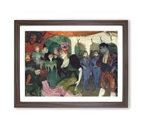 Dancing The Bolero By Henri De Toulouse Lautrec Classic Painting Framed Print | A4 Walnut Framed Wall Art | Ready to Hang | Classic Historical Picture | Living Room Bedroom Lounge Office