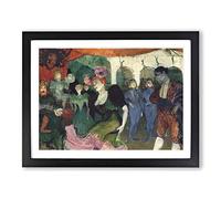 Dancing The Bolero By Henri De Toulouse Lautrec Classic Painting Framed Wall Art Print, Ready to Hang Picture for Living Room Bedroom Home Office Décor, Black A4 (34 x 25 cm)