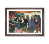 Dancing The Bolero by Henri De Toulouse-Lautrec Framed Print | A2 Walnut Framed Wall Art | Ready to Hang | Modern Nature Picture | Living Room Bedroom Lounge Office