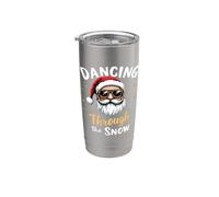 Dancing Through The Snow Santa Claus Xmas Stainless Steel Insulated Tumbler