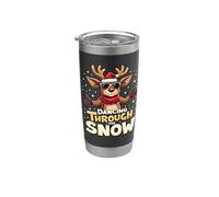 Dancing Through The Snow Santa Claus Xmas Stainless Steel Insulated Tumbler
