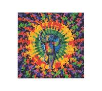 Dancing Tie Dye Printed Square Jigsaw Puzzle 12.8x12.8 CM, Puzzle Challenging Game for Adults Gifts, Family Fun Decorative Wall Decor