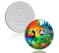 Dancing to Music 3 Year Sobriety Coin, AA Chip Recovery Gifts for Women