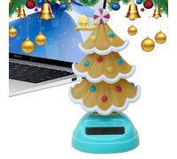 Dancing Toy - 4 Inch Solar Figure | ABS Christmas Ornament - Automatic with Tree Design for Car Dashboard and Home Décor, ideal for Festive Vibes During Driving or Holiday Celebration