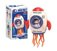Dancing Toy | Rechargeable Dancing Rocket Toy | Lighted Projector Music Doll for Festival Indoor Holiday Home Table Event Party Family Boy Kids Aged 3+ Girl