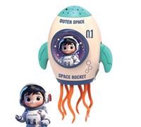 Dancing Toys - Rechargeable Dancing Rocket Toys with Lighted Projector and Music,Fun Interactive Decoration for Children Aged 3+ Suitable for Family Gatherings Festivals Parties（Blue）