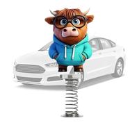 Dancing Toys | Spring 2d Acrylic Cute Decoration,Funny Car Dashboard Calf Toy - for Collectible Car Center Console Interior Desk Party Favors Home