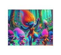Dancing Trolls 1000 Pieces Puzzle, Fun Jigsaw Game For Kids And Adults, Colorful Troll Design, Family Activity, Stress Relief Toy, Entertainment Gift