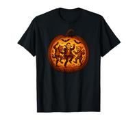 Dancing Vampire Werewolf Goblin Halloween Monsters T-Shirt