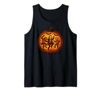 Dancing Vampire Werewolf Goblin Halloween Monsters Tank Top