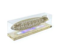 Dancing Wings Hobby 1:453 3D Puzzle Wooden/Acrylic Model Display Replica 540mm Hindenburg Zeppelin Airship with Wooden/Acrylic Light Box Need to Build for Adults (VS37)