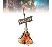 Dancing Witch Broom, Animated Light up Moving Broomstick with Spooky Sounds, Dancing Magic Witch Broom for Indoor & Outdoor Porch Halloween Party Decorations, Magical Animated Brooms(1PC)