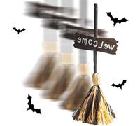 Dancing Witch Broom, Sensor-Activated Magical Animated Witch Broom - w/LED Motion & Spooky Sounds for Indoor/Outdoor Halloween Yard & Party Haunt Effects (1Pcs)
