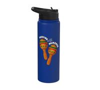 Dancing with Memories Mexican Holiday Dia De Los Muertos Stainless Steel Insulated Water Bottle