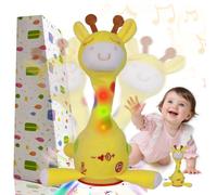 Dancing Yellow Giraffe Toy Singing Talking Recording Giraffe Plush Doll | Volume Control Interactive Swinging Baby Plush Toys Repeat What You Say Glows Musical Stuffed Animal