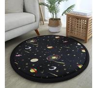 Dancmiu Round Soft Area Rug, Durable Toddler Crawling Mat Non-slip Living Room Carpet, 2cm Thick Floor Mat Children Play Mat, Home Decorative Mat