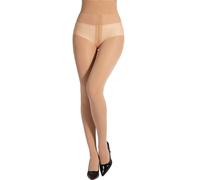 DancMolly Women's 40D Semi-Sheer High Waist Tights, Rip-Resistant Pantyhose with Unmatched Durability, Strong T-Crotch and Reinforced Toes Design, Tan-S