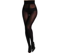 DancMolly Women's 40D Semi-Sheer High Waist Tights, Rip-Resistant Pantyhose with Unmatched Durability, Strong T-Crotch and Reinforced Toes Design, Black-M
