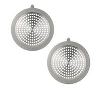 Danco 11040P Bathroom Sink Hair Catcher, Bathtub Drain Protector, Sink and Tub Strainer, 2-Pack