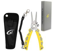danco 7.5 Inch Fishing Pliers, 420 Stainless Steel, Tungsten Carbide Cutters, Saltwater Resistant Fishing Tool, Non-Slip Handles, Fresh/Saltwater Fishing Pliers