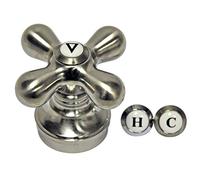 Danco 89255 Fits 2-3 Kitchen, Lavatory, Tub/Shower and Bathtub Cross-Arm Faucet Handle Replacement Kit, Brushed Nickel