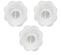 Danco Hair Catcher Bathroom Tub Strainer 10876, with Microban in White, 3-Pack, Bathtub-in-Drain-Pack of 3