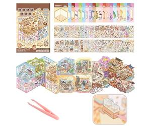 DANCOLOR 20 Sets DIY 3D House Stickers Kit Sticker Therapy Stress Relief for Kids & Adults, Creative Fun for Family Activities & Educational Travel Toys | Gift for Girls, Boys & Arts Craft Lovers