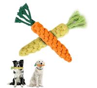 DANCOLOR Carrot Dog Rope Toys, 2pc Teething Dog Chew Toys | Dental Teeth Cleaning Interactive Dog Toys, 22cm Carrot Dog Toys for Small Medium Aggressive Chewer and Indoor Outdoor Puppy
