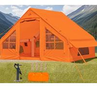 DanCoom Inflatable Tent for Camping, 3-5 Persons Glamping Tents Easy Setup Dome Tent 4 Seasons Waterproof & Windproof Camping Tent for Families, Camping