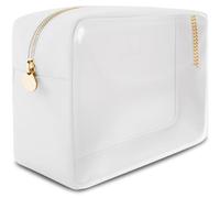 DANCOUR Clear Makeup Bag Mini Makeup Bag for Purse Mini Bag Pouch Purse Clear Pouch Small Cosmetic Bag for Purse Cosmetic Pouch Clear Cosmetic Bag Travel Case Mini Pouch Travel Cosmetic Case, White,