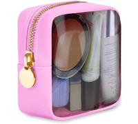 DANCOUR Clear Makeup Bag Mini Makeup Bag for Purse Mini Bag Pouch Purse Clear Pouch Small Cosmetic Bag for Purse Cosmetic Pouch Clear Cosmetic Bag Travel Case Mini Pouch Travel Cosmetic Case, Light